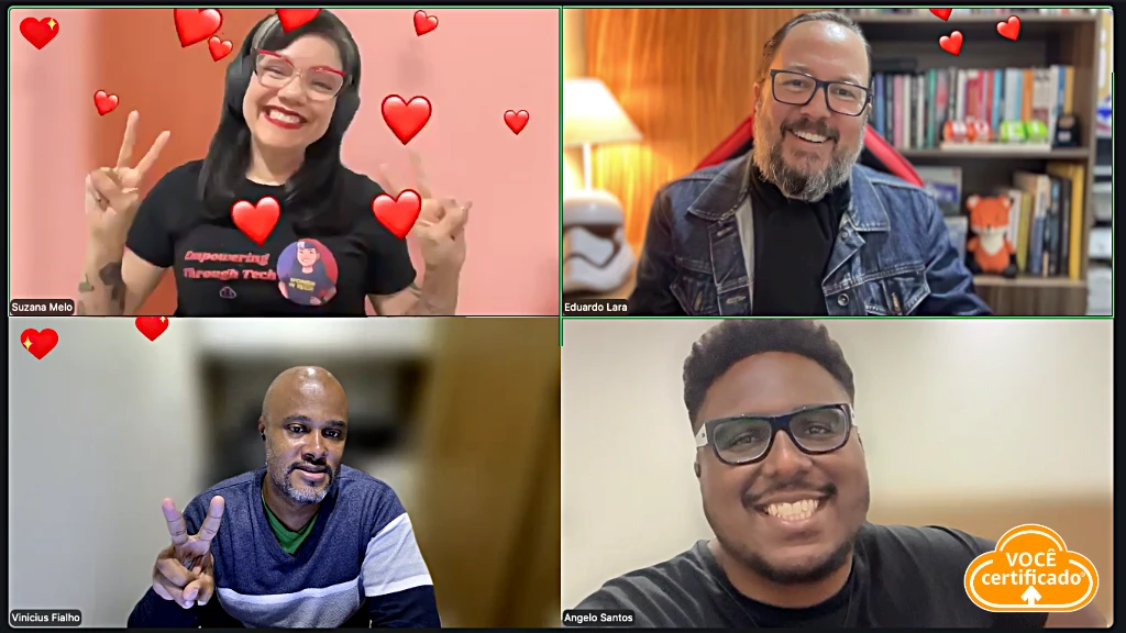 Participantes e palestrantes do Cloud Voices Connect realizado online em 13 de agosto de 2026