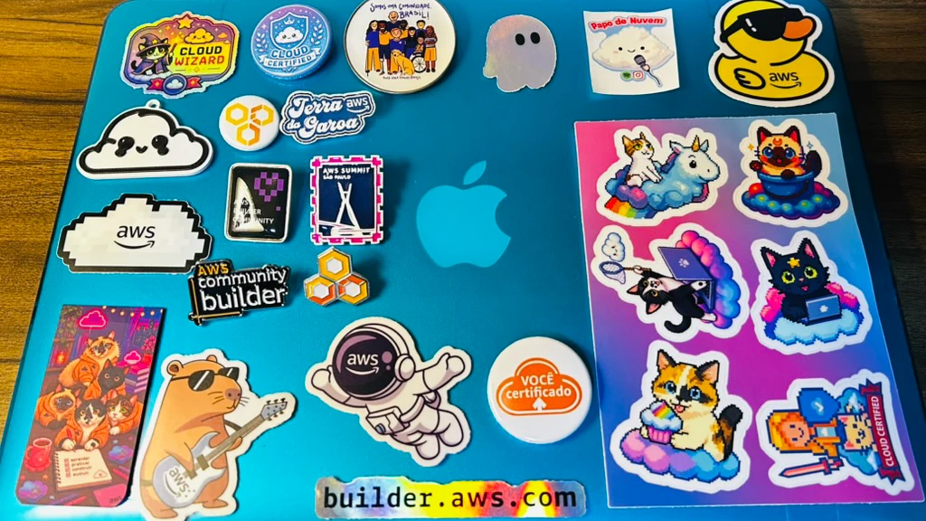 Etiquetas e bottons do AWS Summit SP 2026